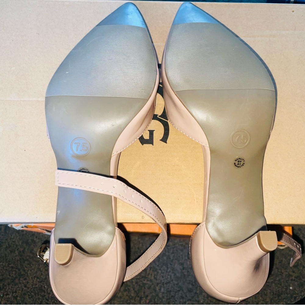 Worthington Blush Pink Cross Strap Ballet heels